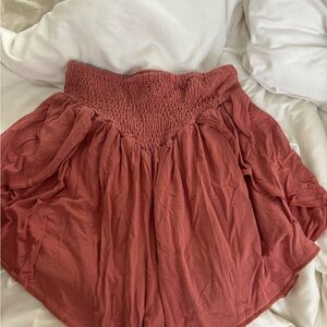 Elegant Pink Flowy Shorts